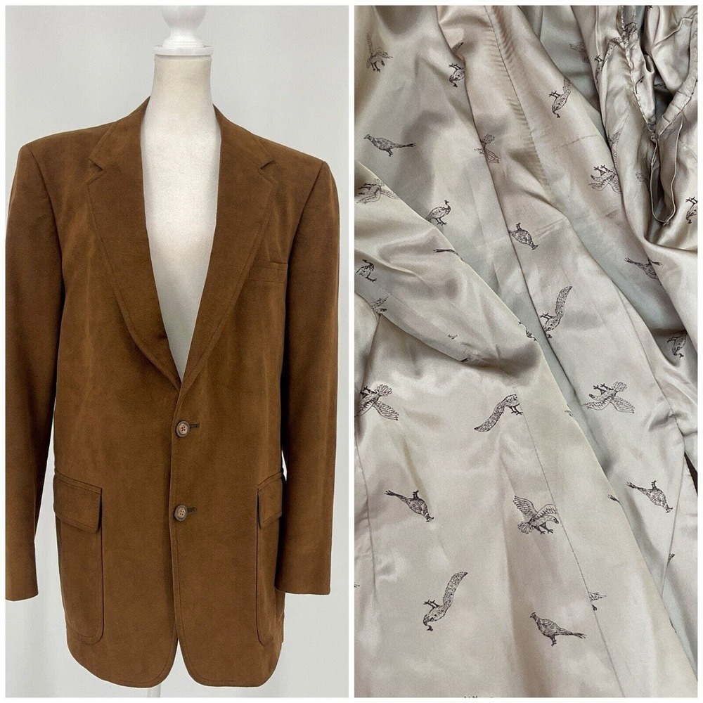 ANDRÉ BROOKE For John Charles Vintage‎ Suede? Tarrytown Blazer Brown Size 42??